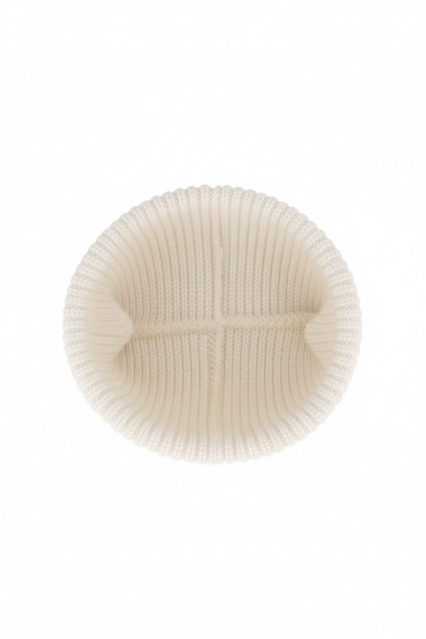 Diademita Sturmhaube Mädchen Winter-Schlauchschal – 100% Extra Feine Merinowolle Vanilla (Set)