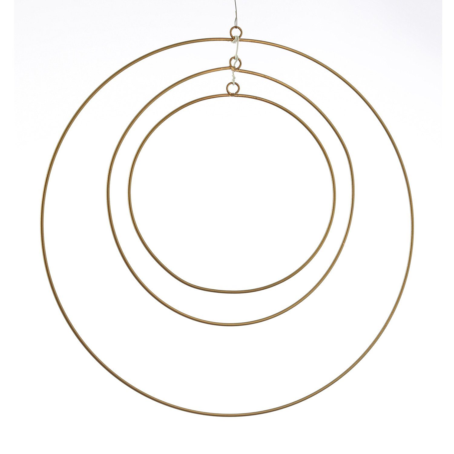 MARELIDA Dekoobjekt Dekoring Metallringe mit Aufhängeösen DIY Basteln 30/20/15cm 3St gold (3 St) | Deko-Objekte