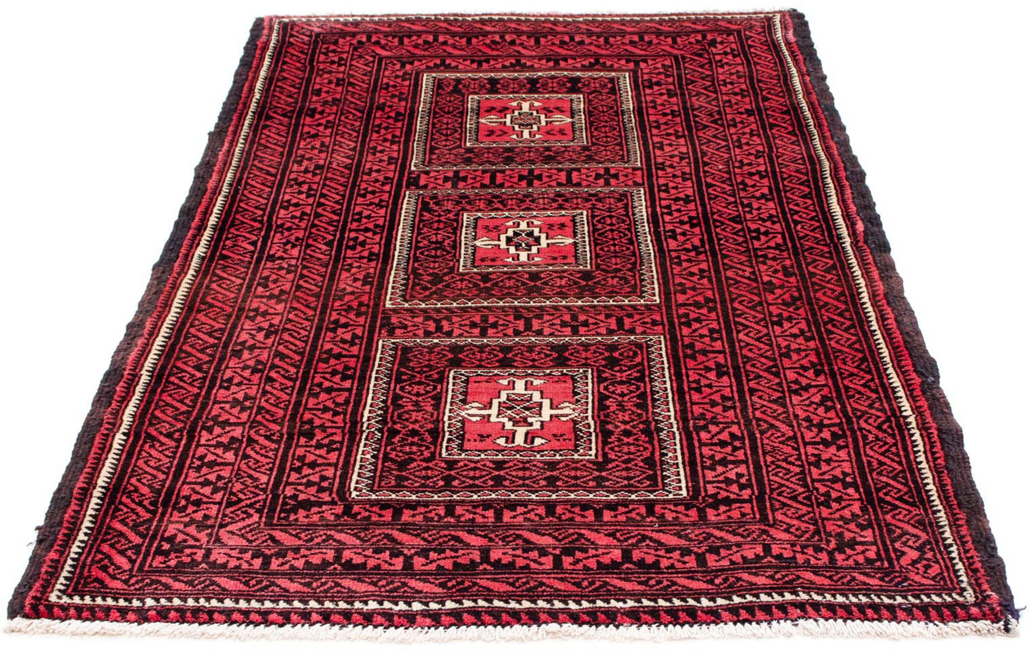 Orientteppich Belutsch - 158 x 103 cm - dunkelrot, morgenland, rechteckig, Höhe: 8 mm, Wohnzimmer, Handgeknüpft, Einzelstück mit Zertifikat