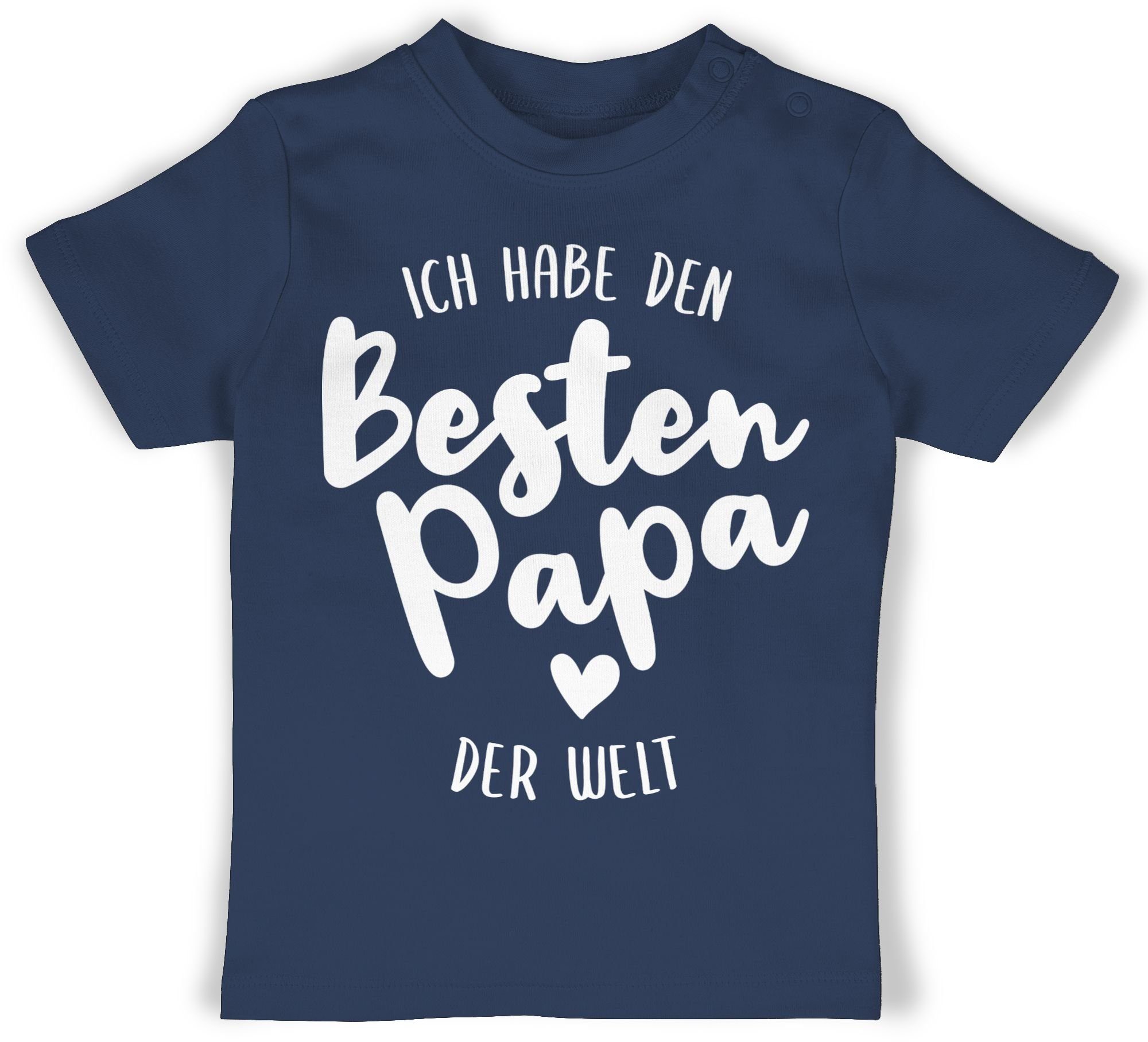 Shirtracer T-Shirt Ich habe den besten Papa der Welt Geschenk Vatertag Baby 1 Navy Blau