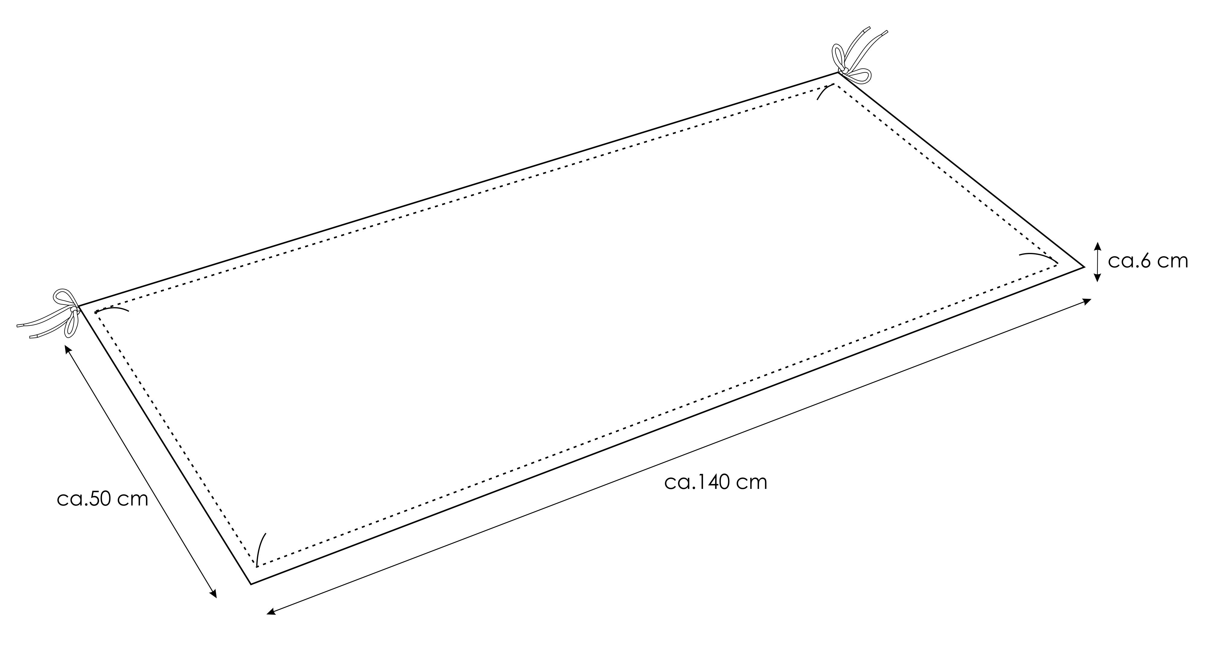 KETTtex Bankauflage Gartenbank Bali 140 cm 2385 grau Schmetterlinge KETTtex, (1 St), mit Bindebändern