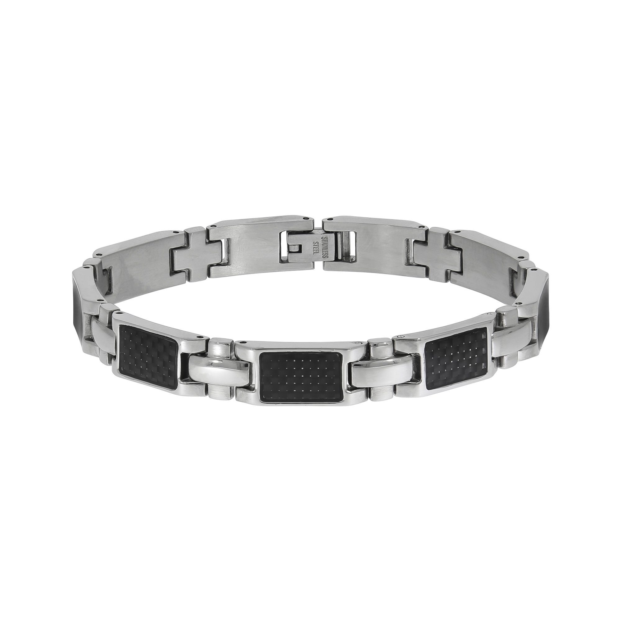 Zeeme Armband Edelstahl poliert mit Carbon-Einlagen günstig online kaufen