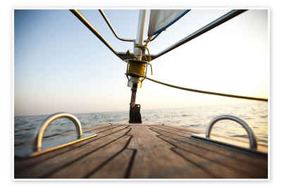 Posterlounge Poster Editors Choice, Segelboot auf dem Offenen Meer III, Badezimmer Maritim Fotografie