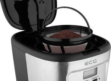 ECG Filterkaffeemaschine KP 2125 Supreme, 1,5l Kaffeekanne, Permanentfilter Herausnehmbarer/abwaschbarer Filter, Zubereitung von bis zu 12 Tassen Kaffee, Warmhaltefunktion