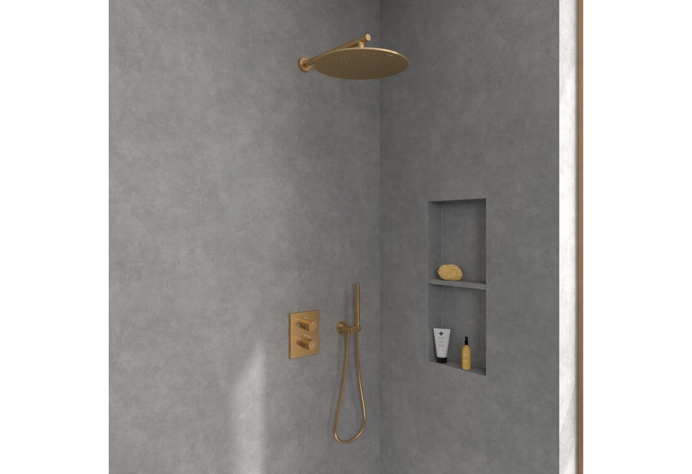 Thumbnail - Villeroy & Boch Regenduschkopf Universal Showers, Regenbrause 350 mm, Rund - Brushed Gold