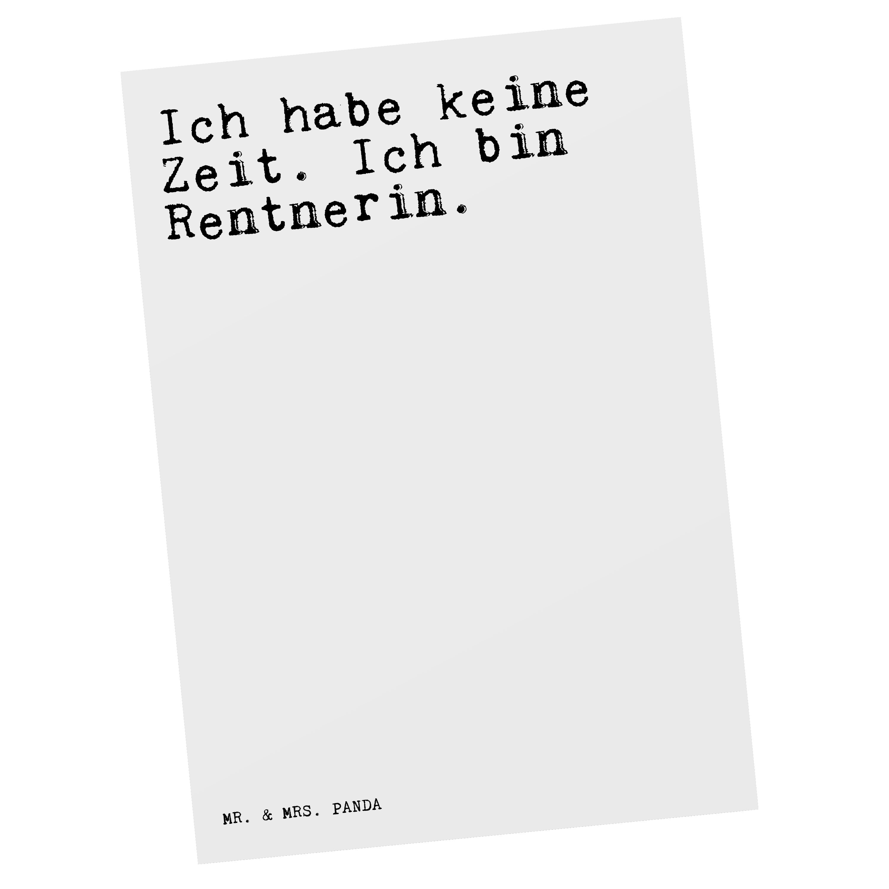 Mr. & keine habe Sprü - Mrs. Ich Panda Weiß Pensionierung, Postkarte Spruch Geschenk, Zeit.... 