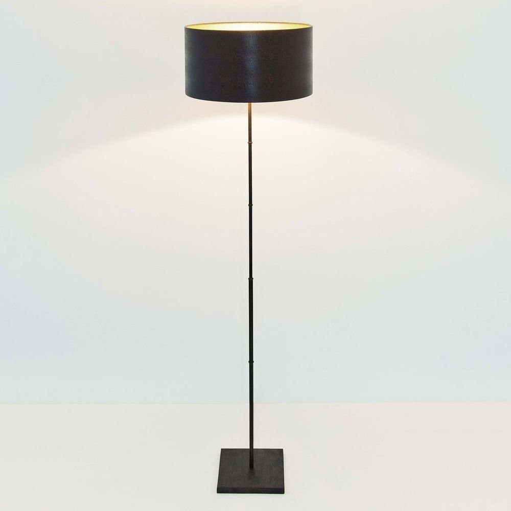 Holländer Stehlampe Bambus Eisen Braun-Schwarz Braun, Schwarz