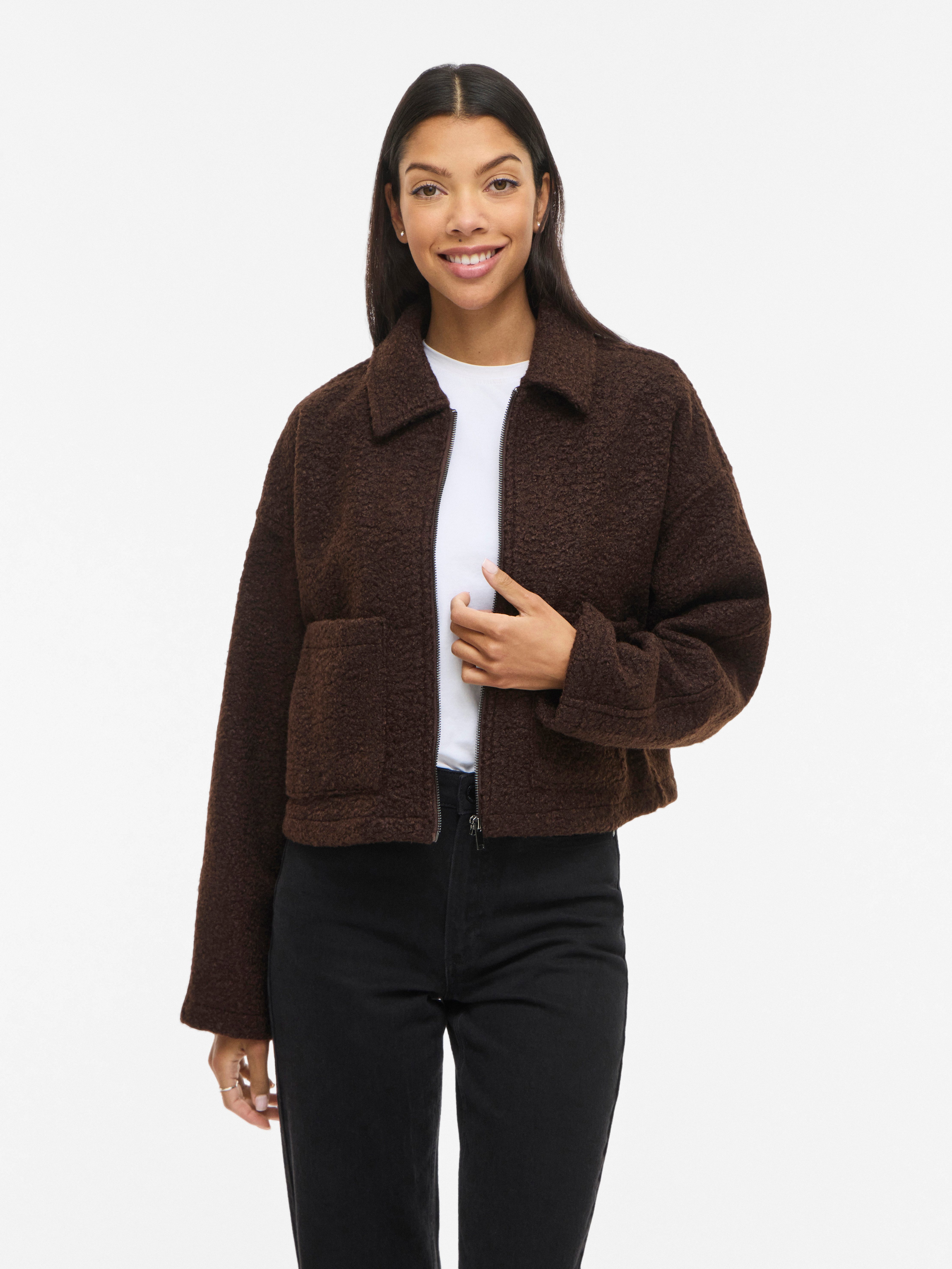 Vila Kurzjacke VIJADAS ZIPPER JACKET - NOOS Kunstfaser