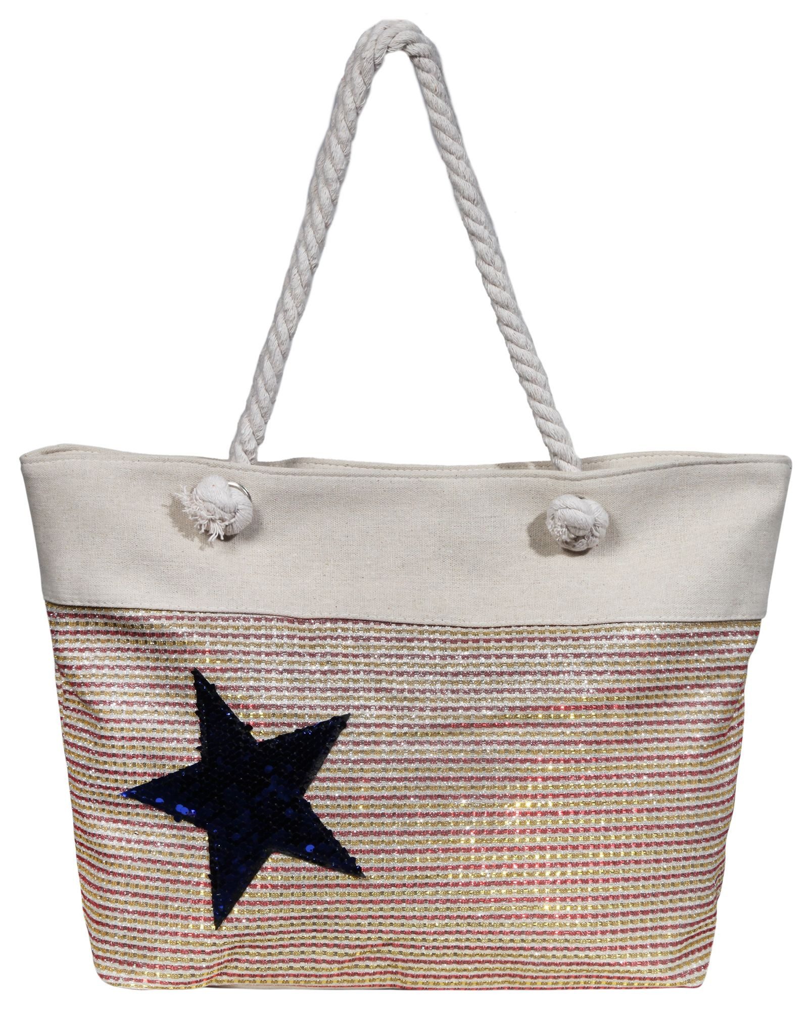 Henkeltasche Damen Handtasche aus Textil, 46x32x13cm