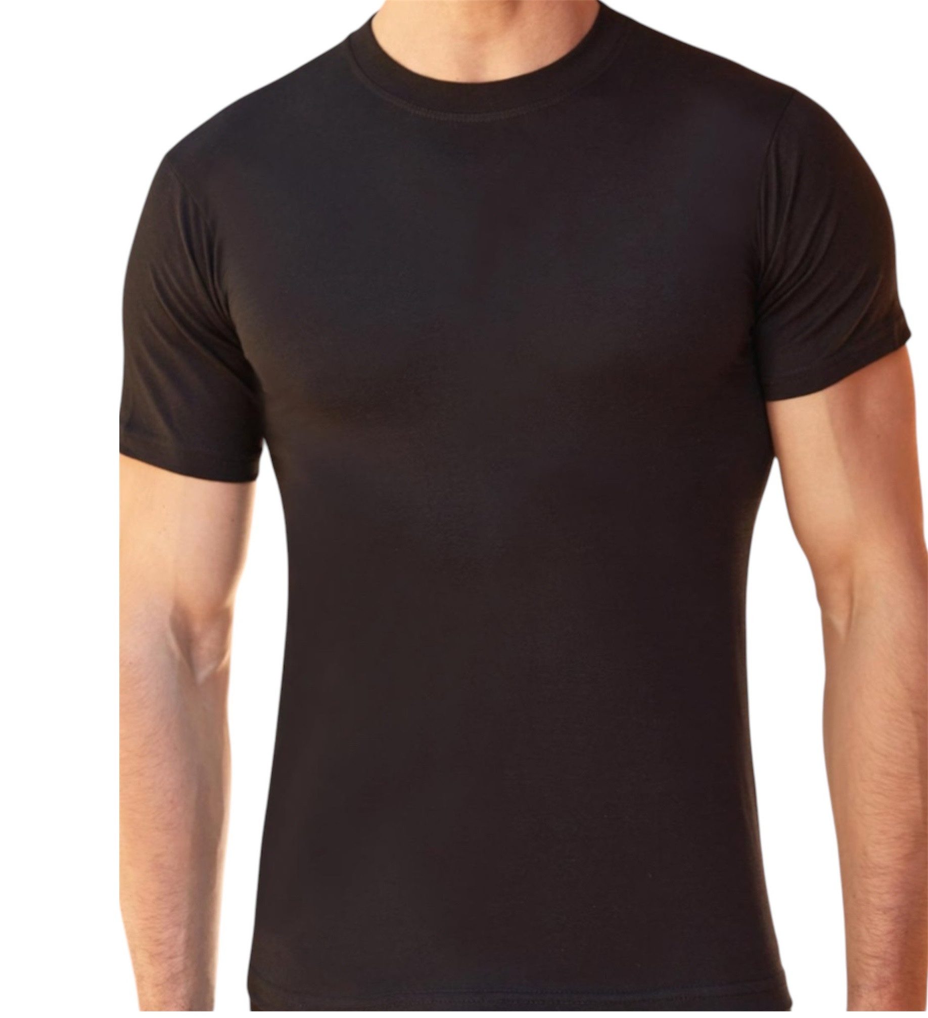 Berrak Unterhemd Herren T-Shirt Rundhals Kurzarm Weiß 4er Pack Basic (1003) (Spar-Set, 4-St., 4er-Pack) Premium Qualität-aus 100% Baumwolle