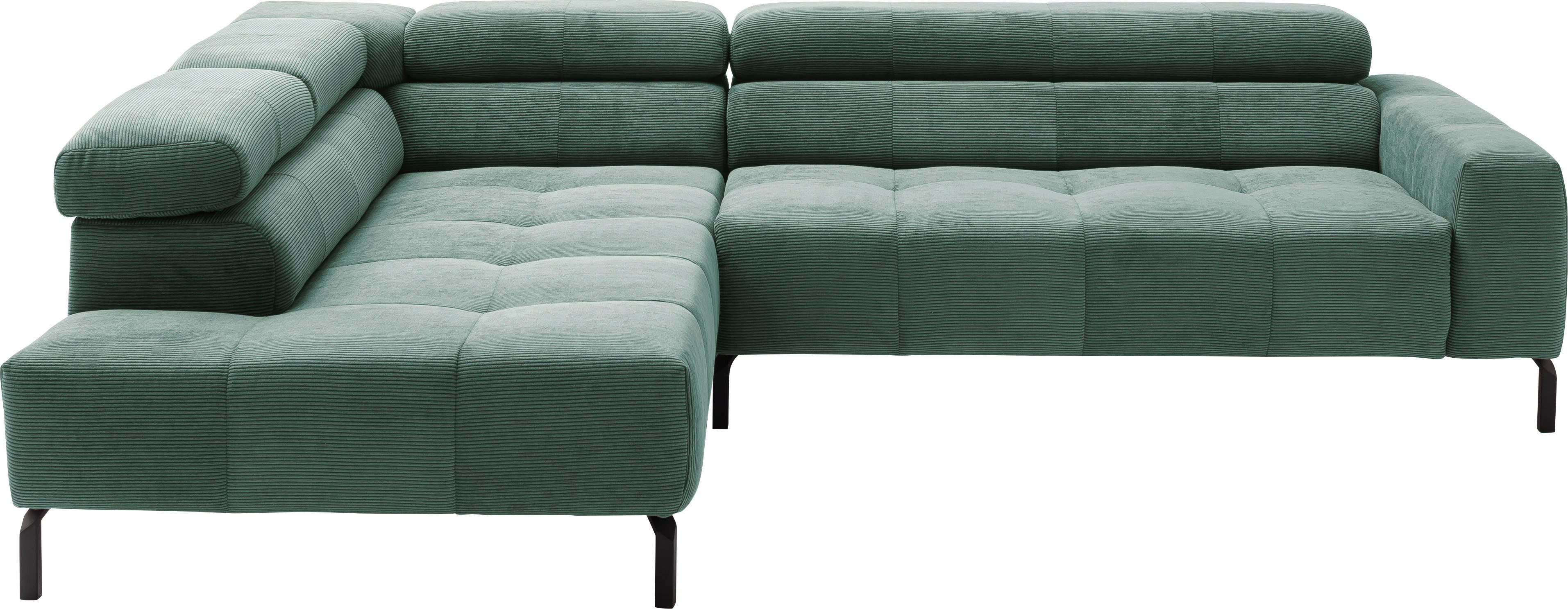 Places of Style Ecksofa "Claya, L-Form, incl. Kopfteilverstellung, Breite 2 günstig online kaufen