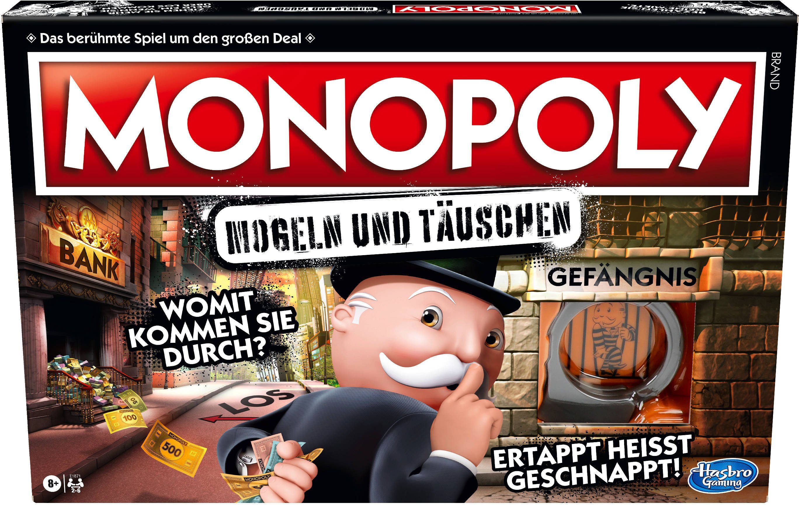 Hasbro Spiel, und Gesellschaftsspiel Mogeln in Made Germany Monopoly Täuschen