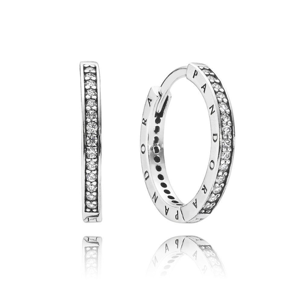 Pandora Paar Creolen 290558CZ, Silber Zirkonia weiß günstig online kaufen