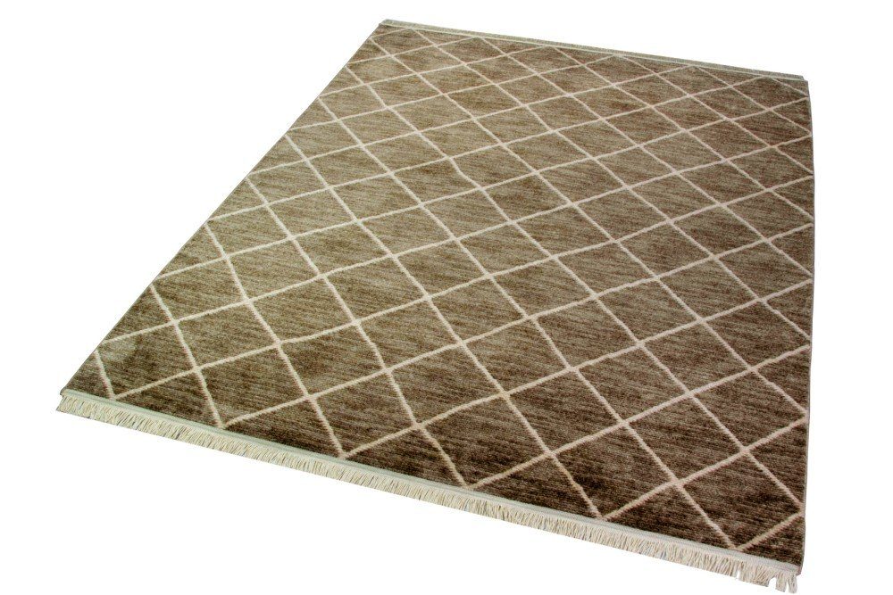 Carpetia Teppich Teppich Orientteppich Kelim Raute beige creme, rechteckig, Höhe: 8 mm