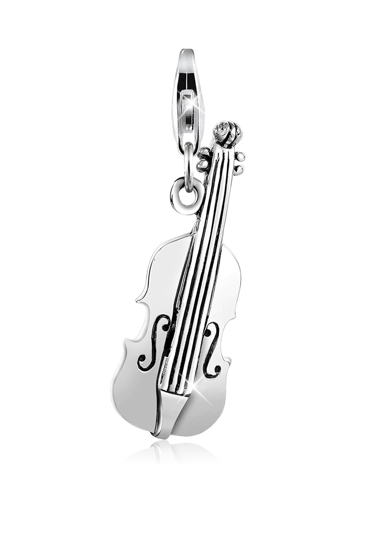 Nenalina Charm-Einhänger »Anhänger Geige Musik-Instrument 925 Silber«