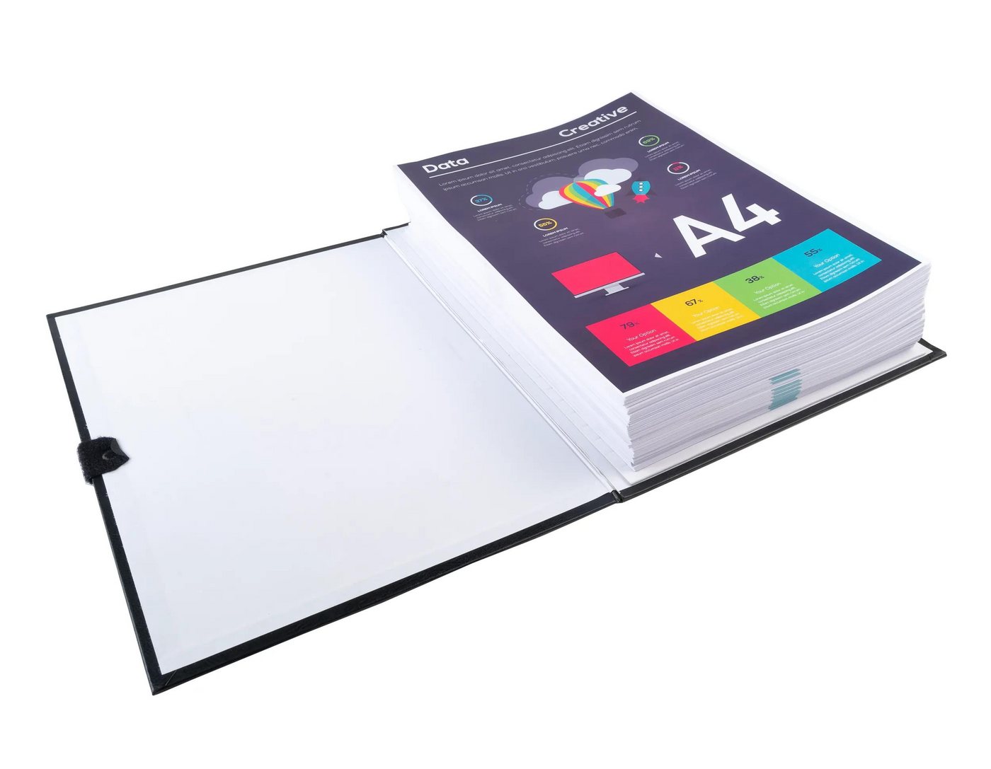 Thumbnail - EXACOMPTA Organisationsmappe 10x Mappe mit Gürtel mit Klettverschluss - 24x32cm - Schwarz - 2641E, Mappen mit dehnbaren ...