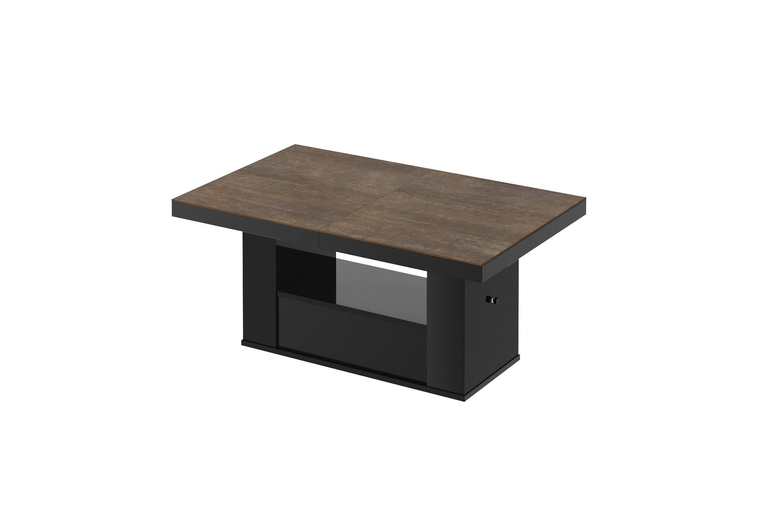 designimpex Couchtisch HM-111 Rostoptik - Schwarz günstig online kaufen