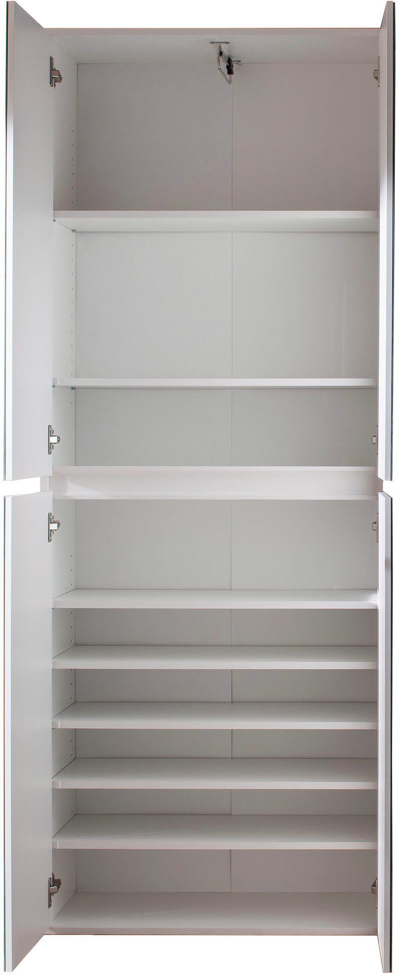 INOSIGN Garderoben-Set Malcesine, (3-St), matt weiß, 3 Garderoben gleichen bzw. Spiegelglasschränken