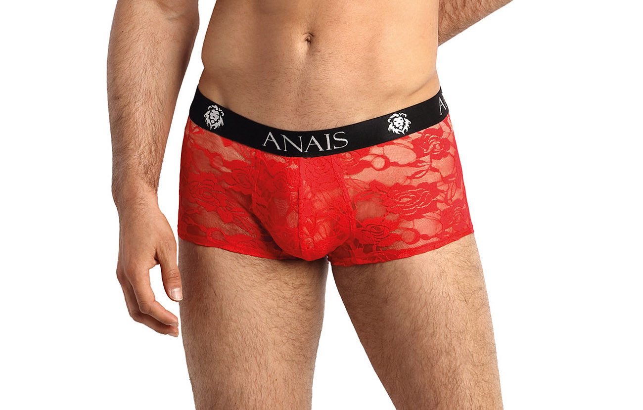 Anais for Men Boxershorts Herren Boxer Shorts rot transparent aus dehnbarer günstig online kaufen