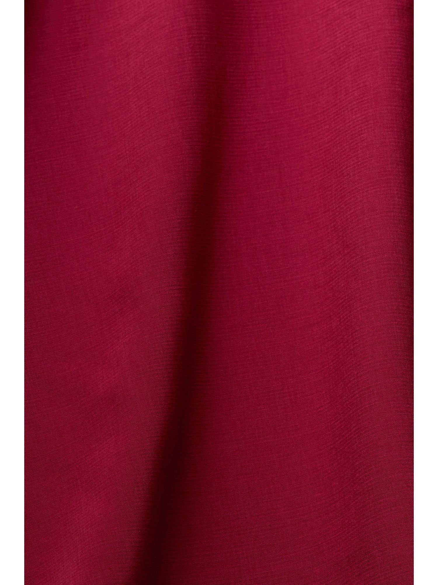 Langarmbluse mit Bluse Esprit RED CHERRY Stehkragen