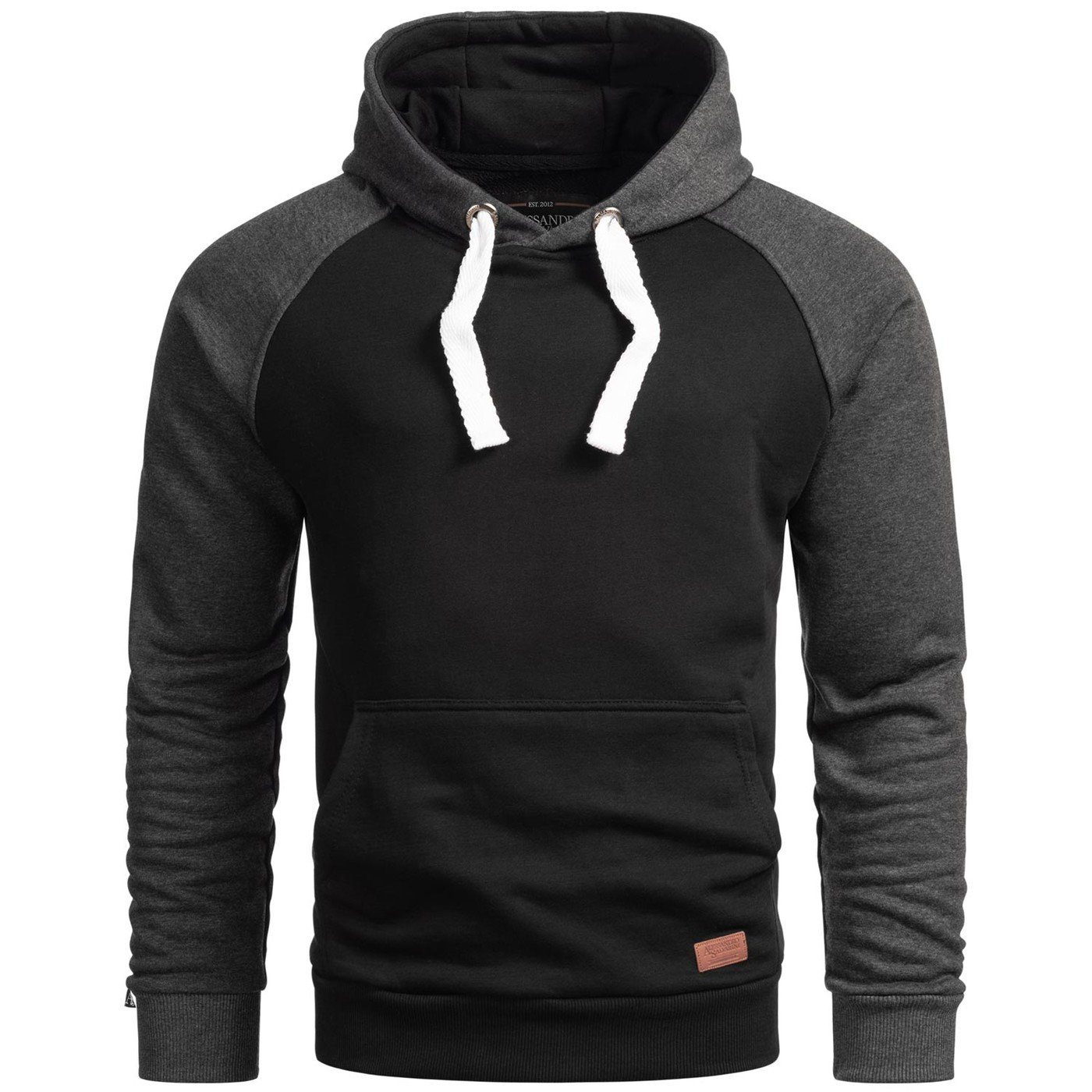 Alessandro Salvarini Hoodie Alessandro Salvarini Herren Sweatjacke AS297 mit Kapuze