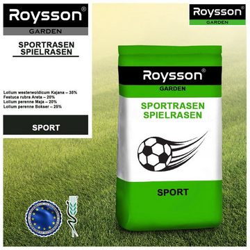 Roysson Garden Grasimplantat Sportrasen Rasensamen Dürreresistenter Rasen Grassamen Gras 5 kg SPORT