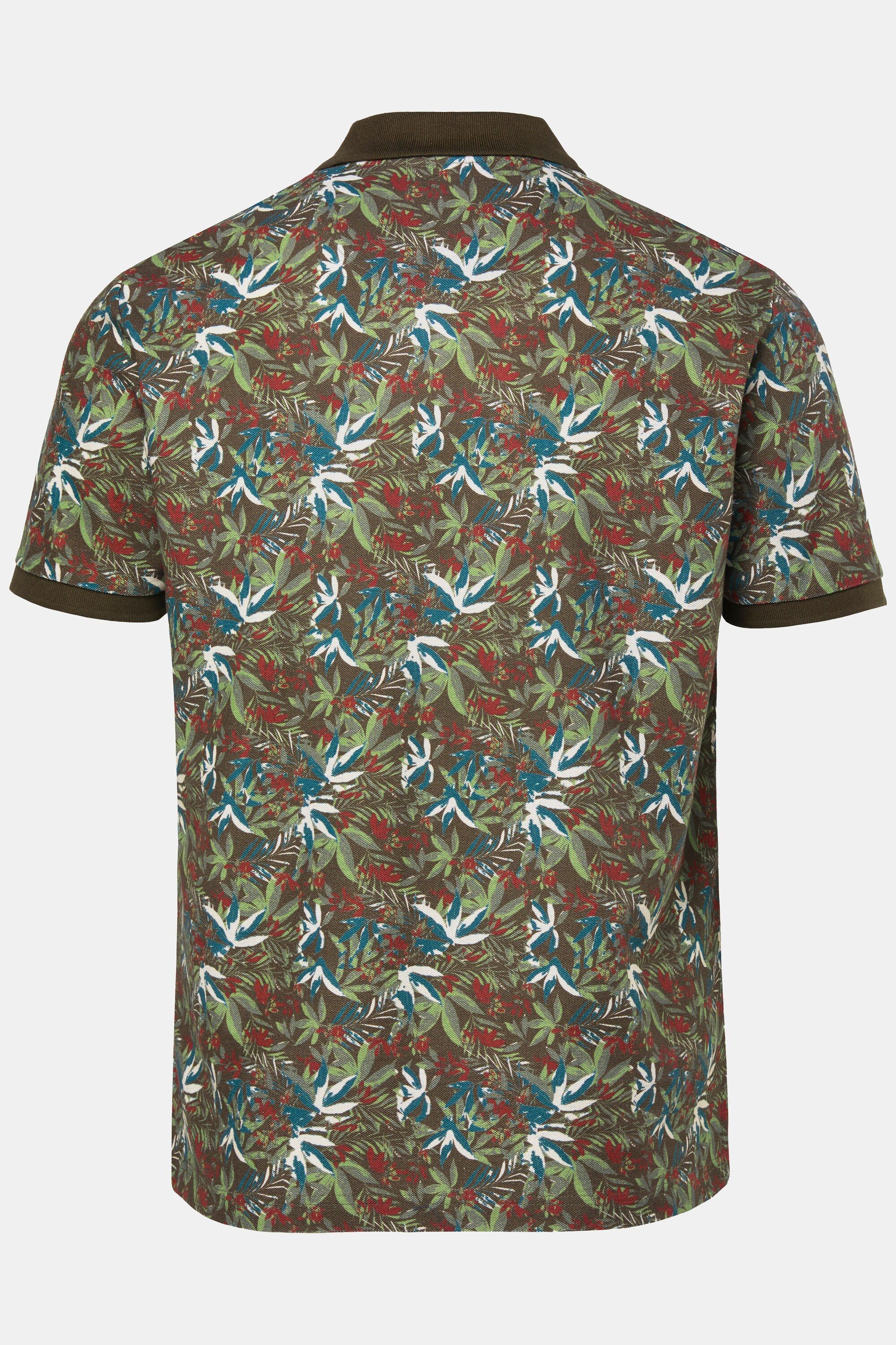 JP1880 Poloshirt Poloshirt Halbarm Piqué floraler Print