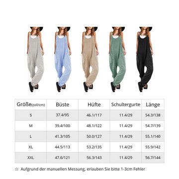 AFAZ New Trading UG Jumpsuit Damen-Arbeitshose, lockerer Sommer-Overall