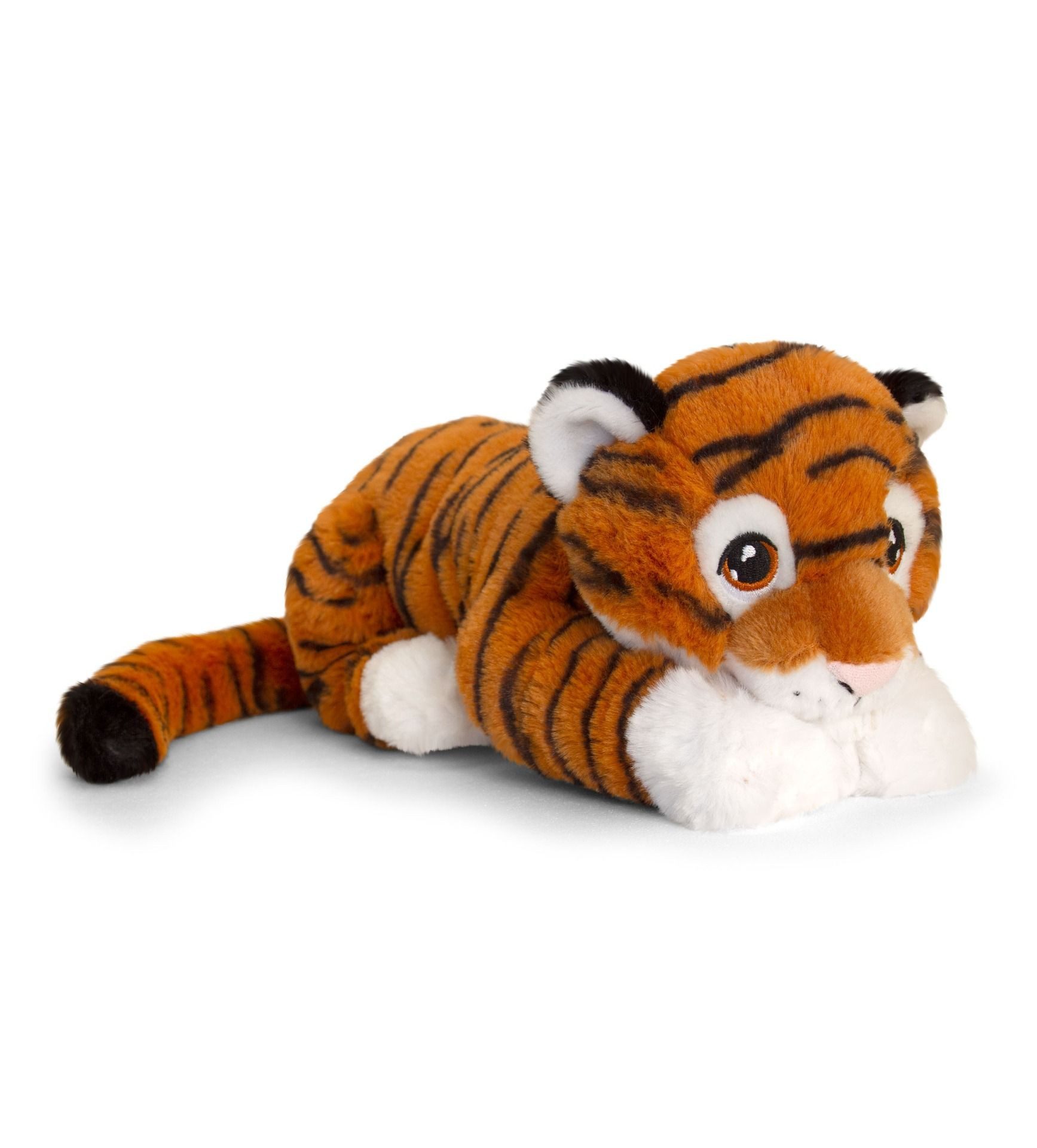 Keel Toys Kuscheltier Keel Toys Tiger Plüschfigur liegend 25 cm für Kinder von 3 bis 12