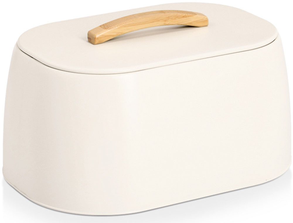 Zeller Present Brotkasten mit Gummibaumgriff, Holz, Metall, (1-tlg), pflegeleicht, langlebig