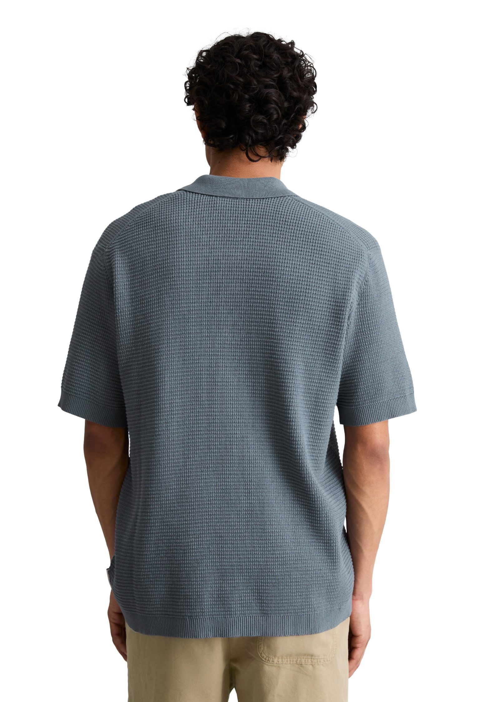 Marc O'Polo DENIM Poloshirt mit Waffelstruktur, regular fit – Bild 2 von 5