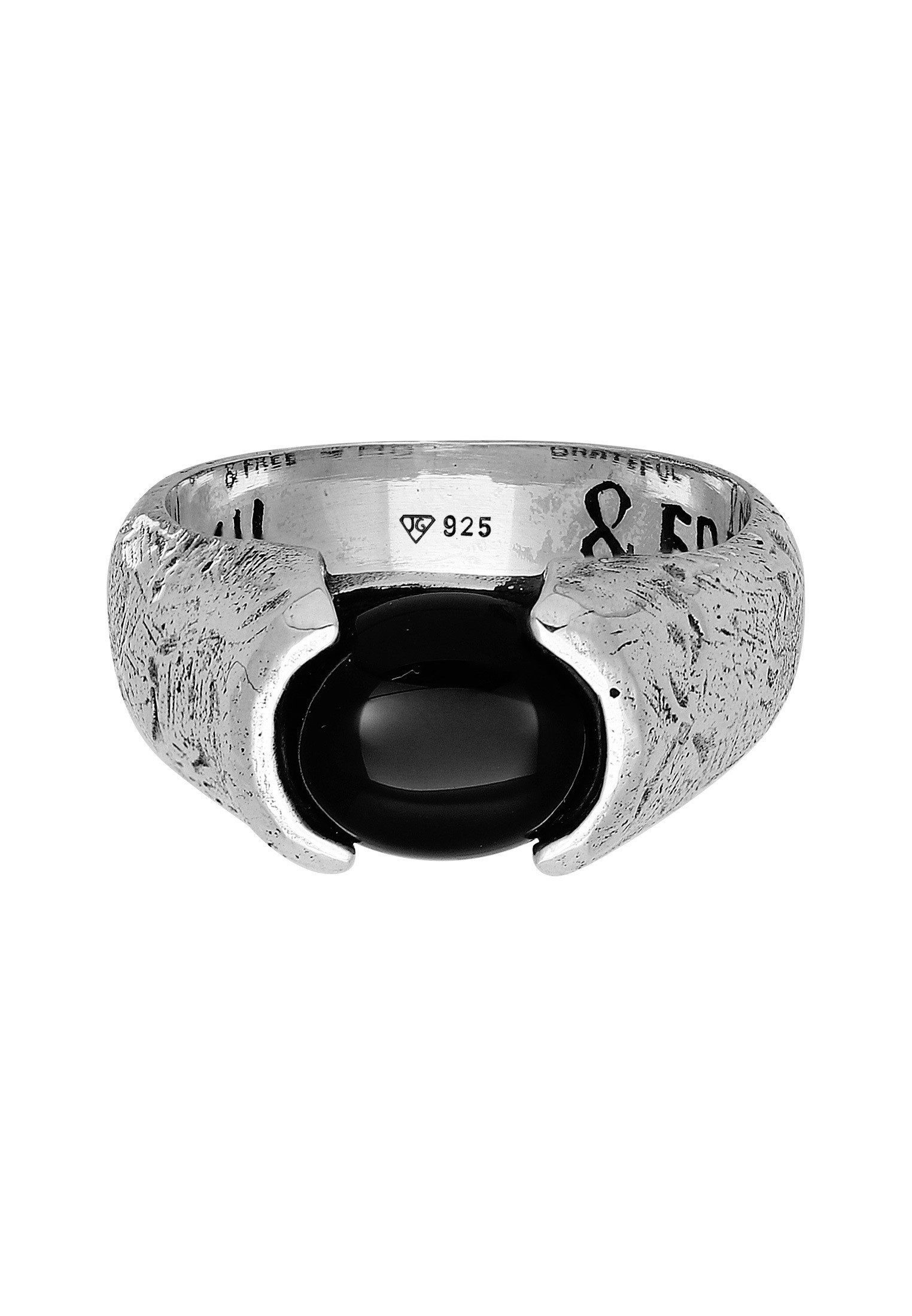 HAZE & GLORY Fingerring Liberty - Schwarzer Onyx 925 Silber günstig online kaufen