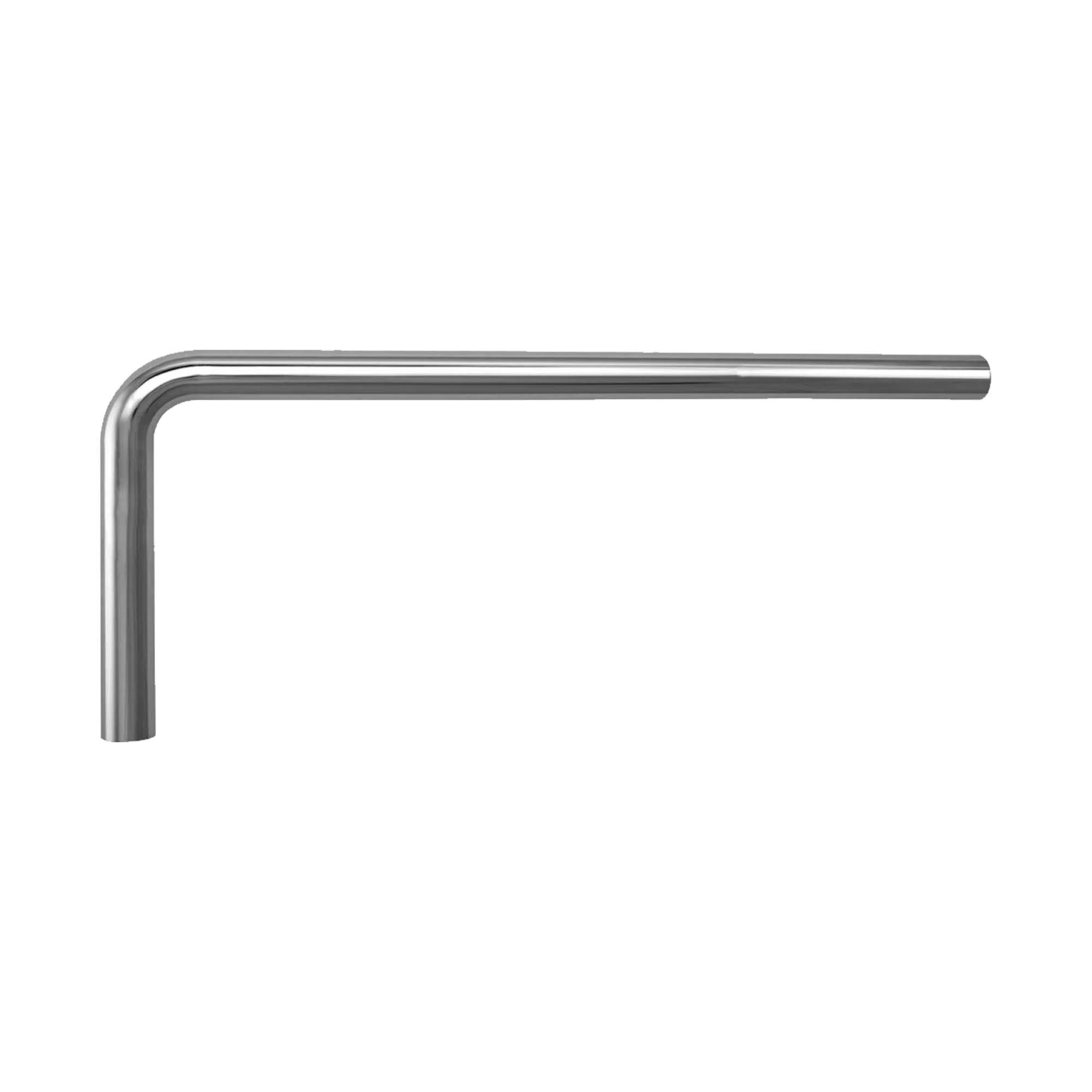 tecuro Siphon Abgangsrohr - Bodenrohr, Длина 680 mm mit 90° Bogen - verchromt