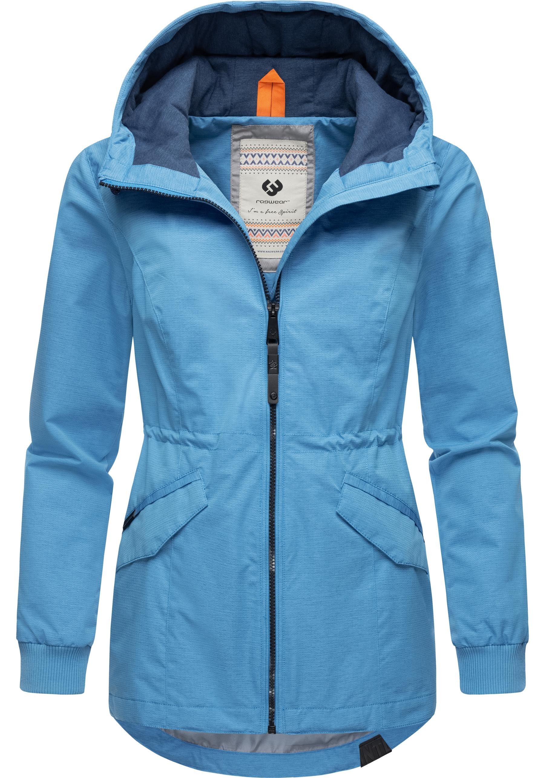 Ragwear Outdoorjacke Dowey Tech stylische wasserdichte Übergangsjacke mit großer Kapuze