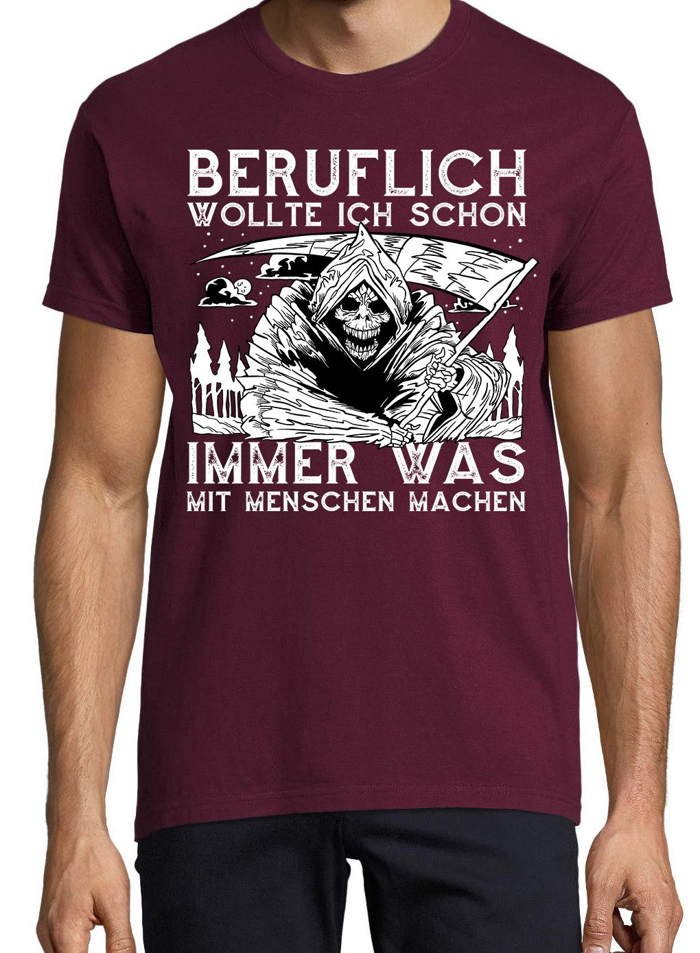 Youth Designz Print-Shirt Beruflich was mit Menschen machen Herren T-Shirt mit lustigen Spruch für Herren