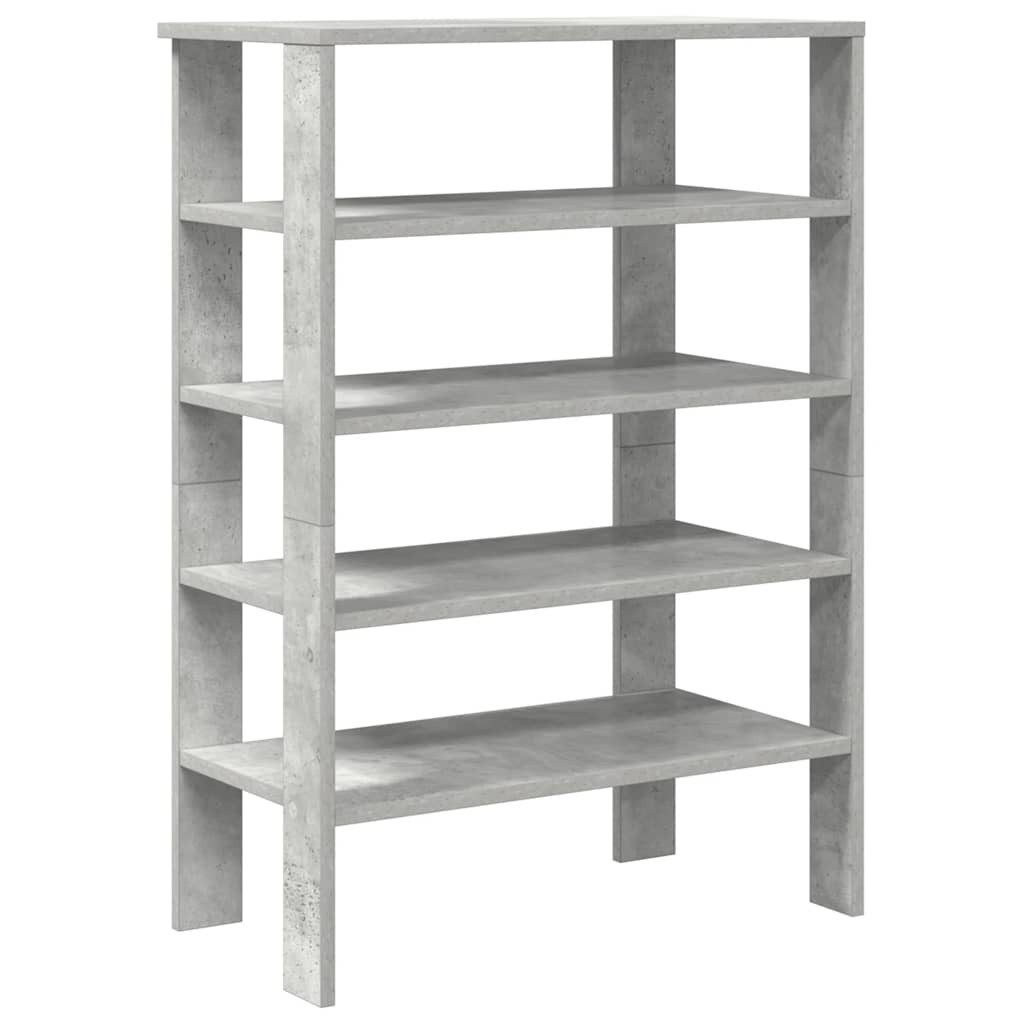 vidaXL Schuhregal Schuhregal Betongrau 61x32x87,5 cm Holzwerkstoff, 1-tlg.