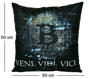 Kissenbezüge 1x 50x50cm Outdoor Kissenhülle Bitcoin Wasserfest, JACK (1 Stück), 1x Kissenhülle, strapazierfähig, wasserabweisend, Innen & Außen