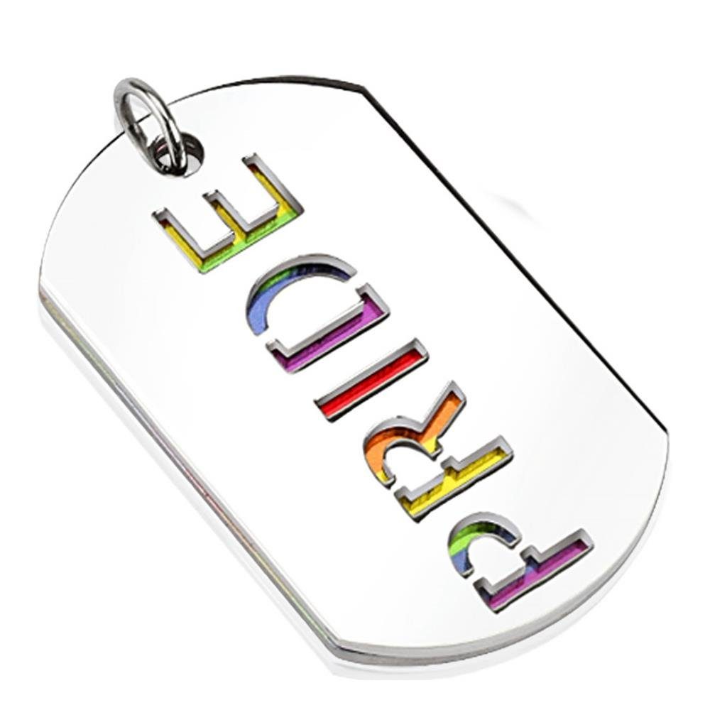 (1-tlg), DogTag Bunt Halsketten Edelstahl Pendant Pride BUNGSA Anhänger Anhänger Set Unisex aus
