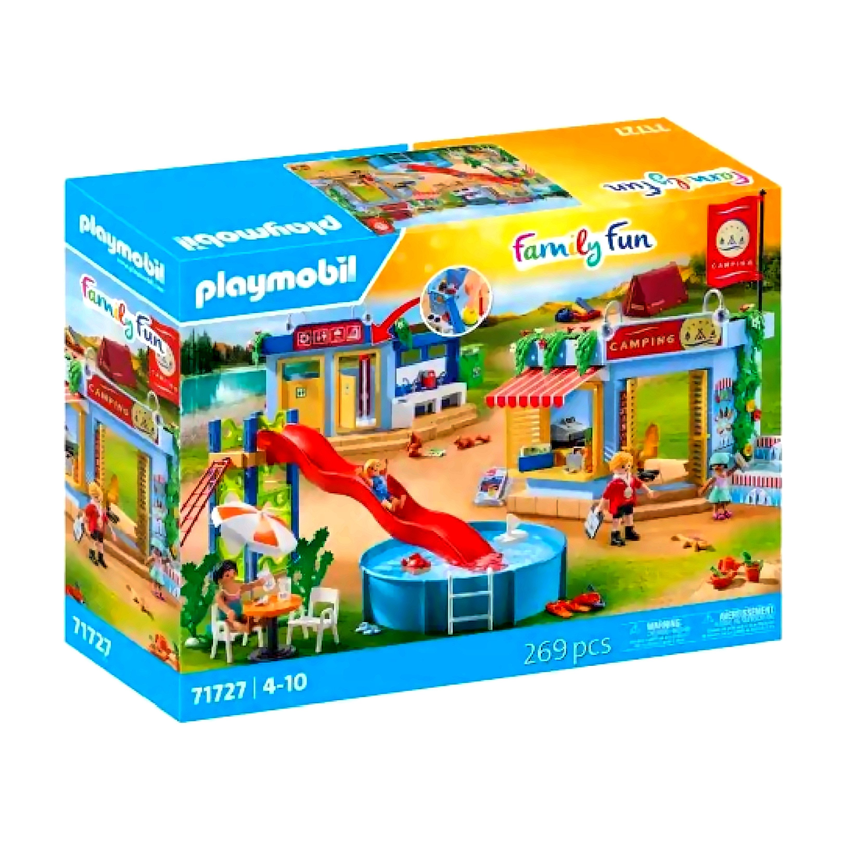 Playmobil® PLAYMOBIL 71727 Campingplatz mit Wasserspielplatz Spielbausteine