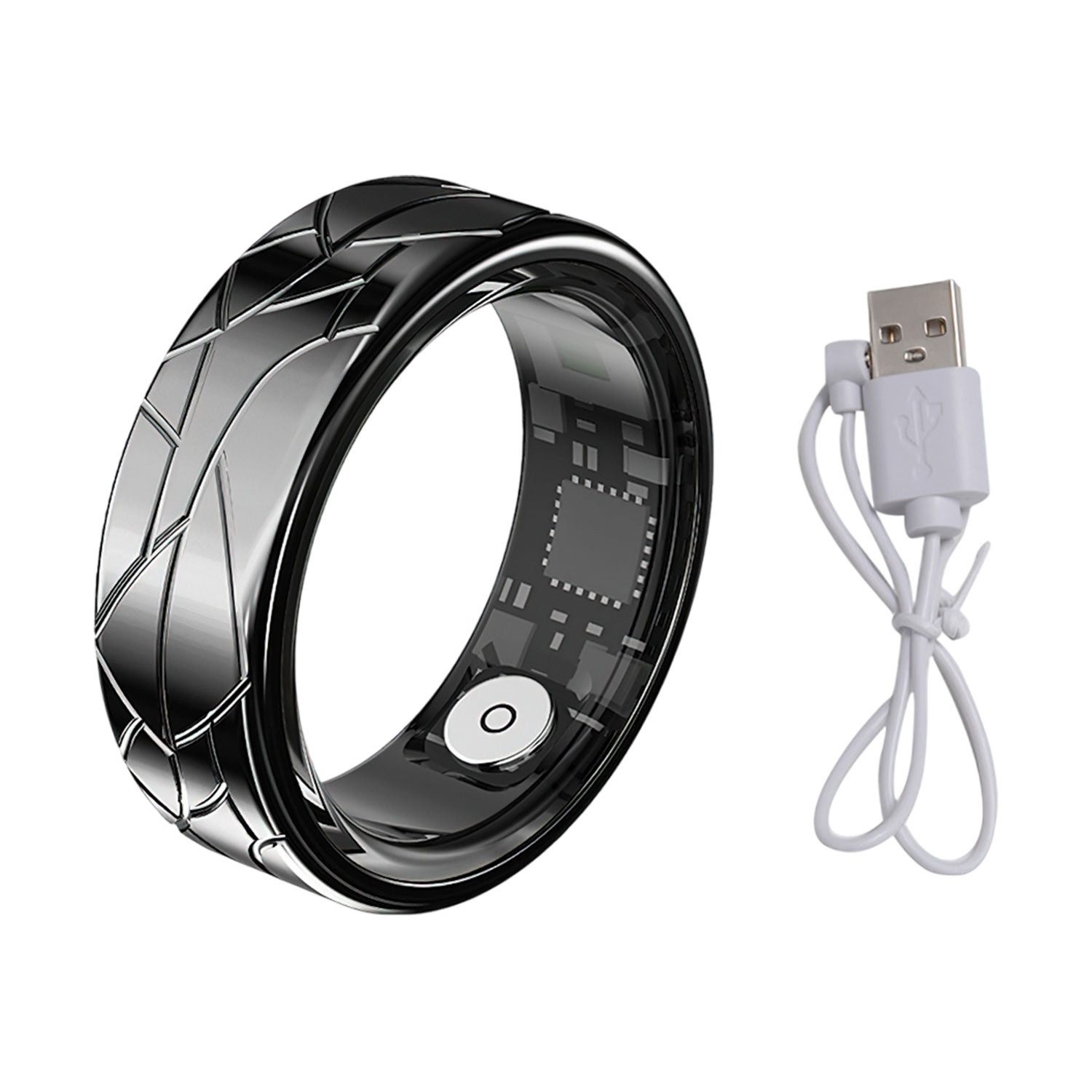 Refttenw Smart Ring mit 24/7 Gesundheitsmonitor & Ferngesteuerte - Wasserdicht & Leicht, Aktivitätstracker, Herzfrequenz, SpO2, Schlaf