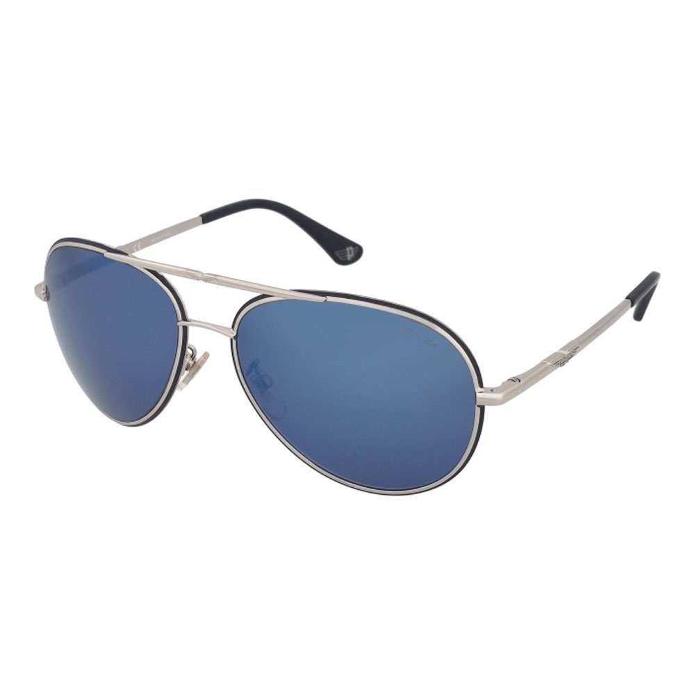 Police Sonnenbrille SPL966 58 E70B 140 silberfarben