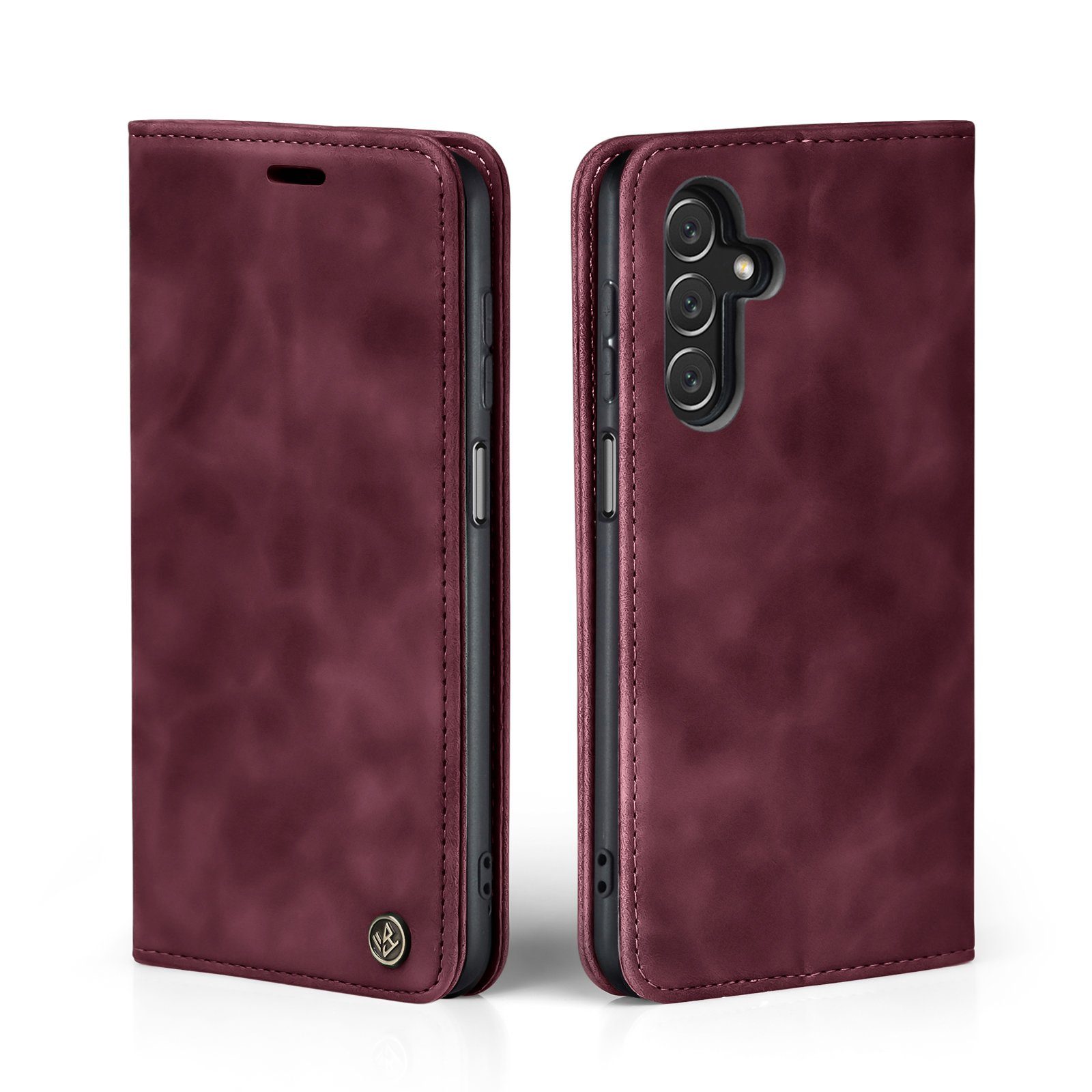 Tec-Expert Handyhülle Tasche Hülle für Samsung Galaxy A15 / A15 5G 6.5 Zoll, 6.5, Cover Klapphülle Case mit Kartenfach Fliphülle aufstellbar