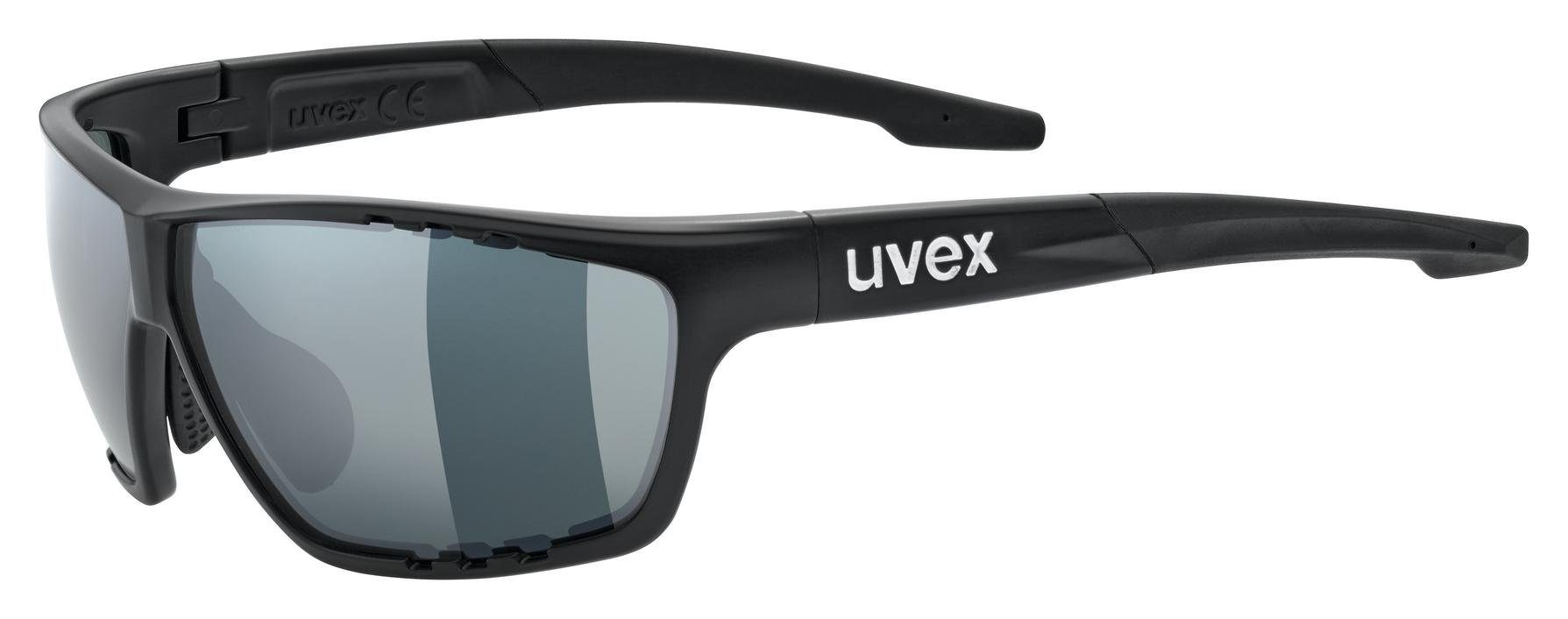 Uvex Sportbrille, (1-St), uvex – sportstyle 706 CV Sportbrille, kontraststark black mat/urban