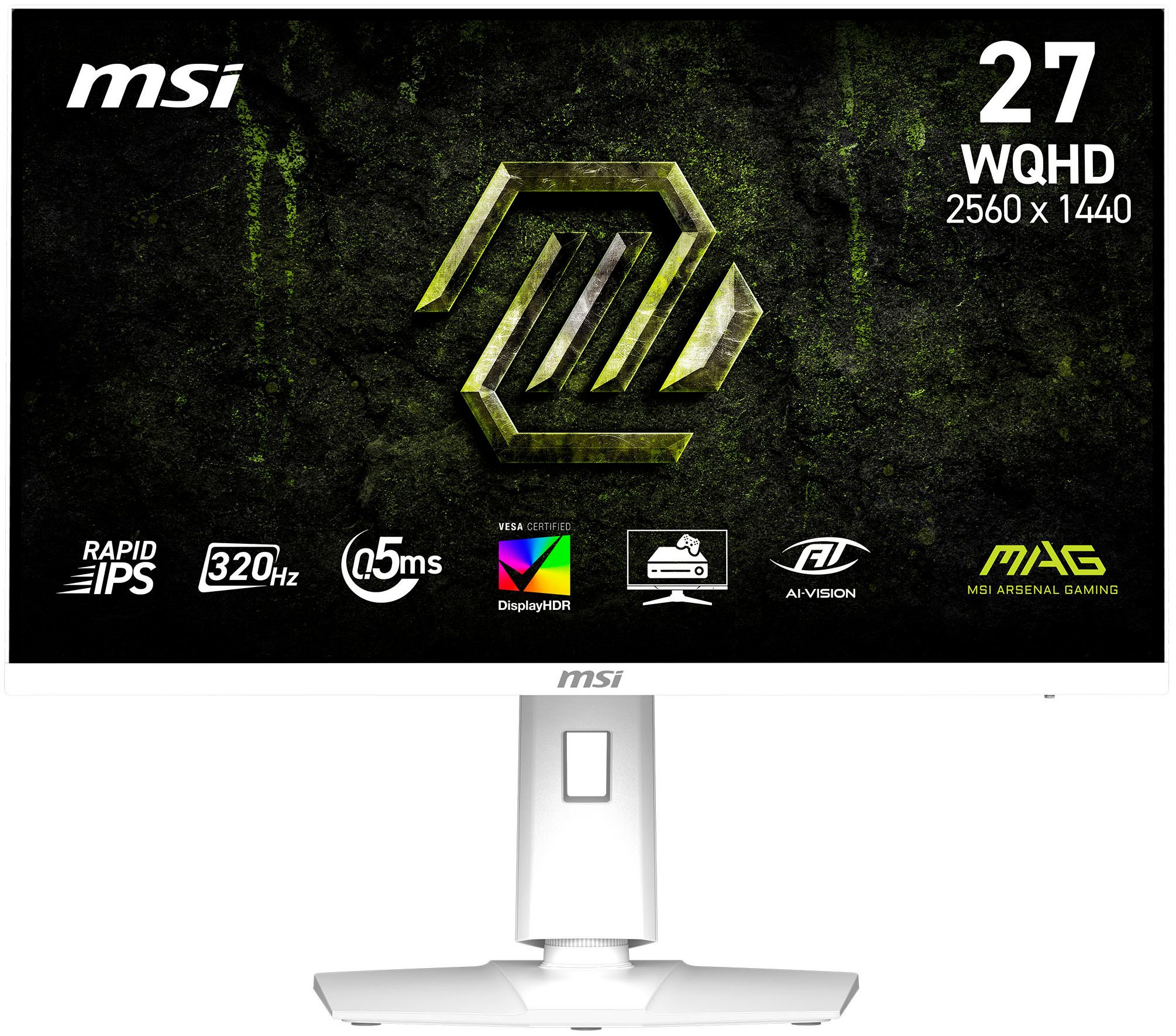 MSI MAG 274QRFW X32 Gaming-Monitor (69 cm/27 ", 2560 x 1440 px, WQHD, 0,5 ms Reaktionszeit, 320 Hz, Rapid IPS)