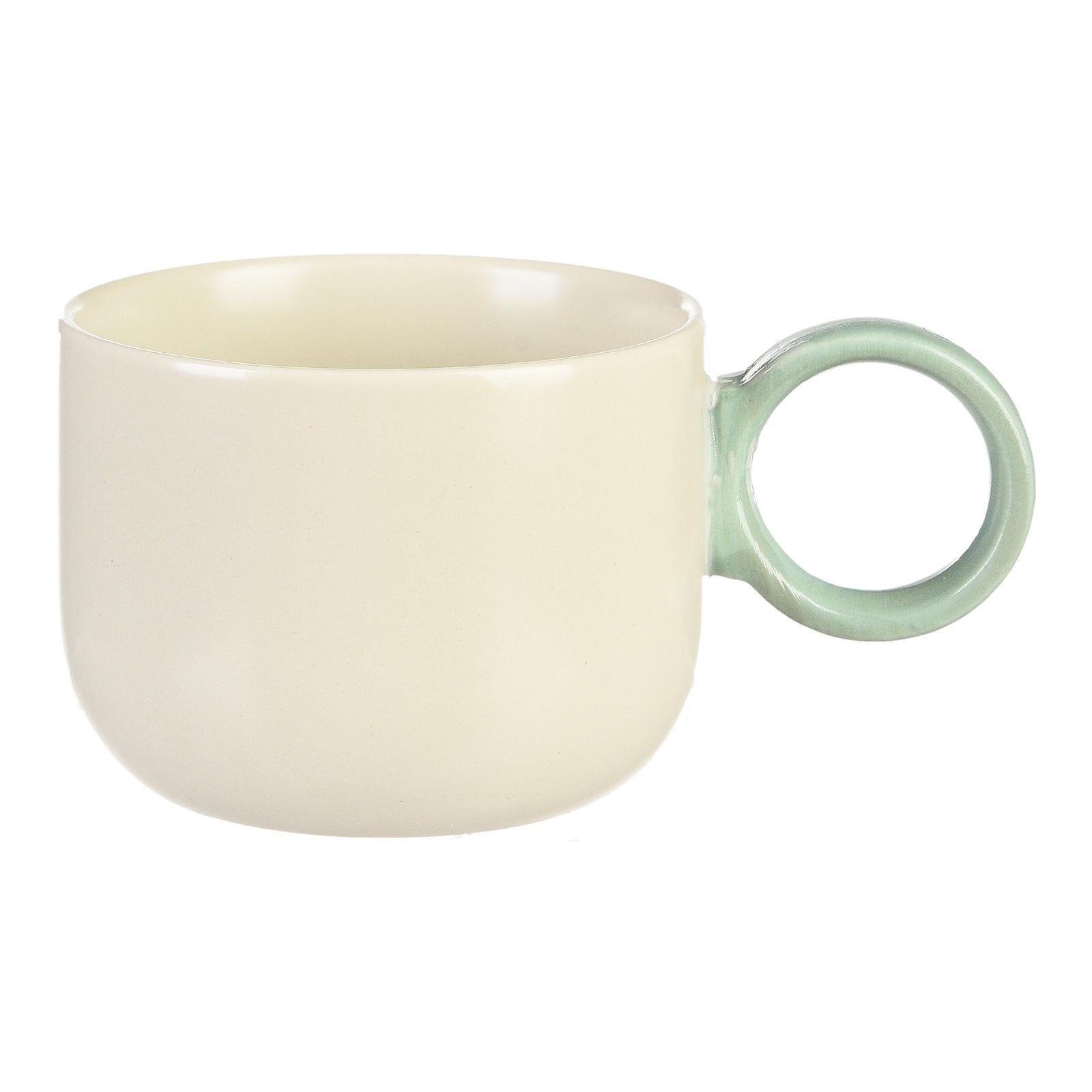 Depot Tasse Teetasse Ring, 100% Porzellan, aus Porzellan, Ø 17 Zentimeter,  H 11 Zentimeter