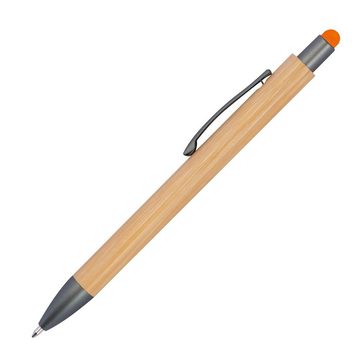 Livepac Office Kugelschreiber 7 Touchpen Holzkugelschreiber aus Bambus / 7 verschiedene Stylusfarben