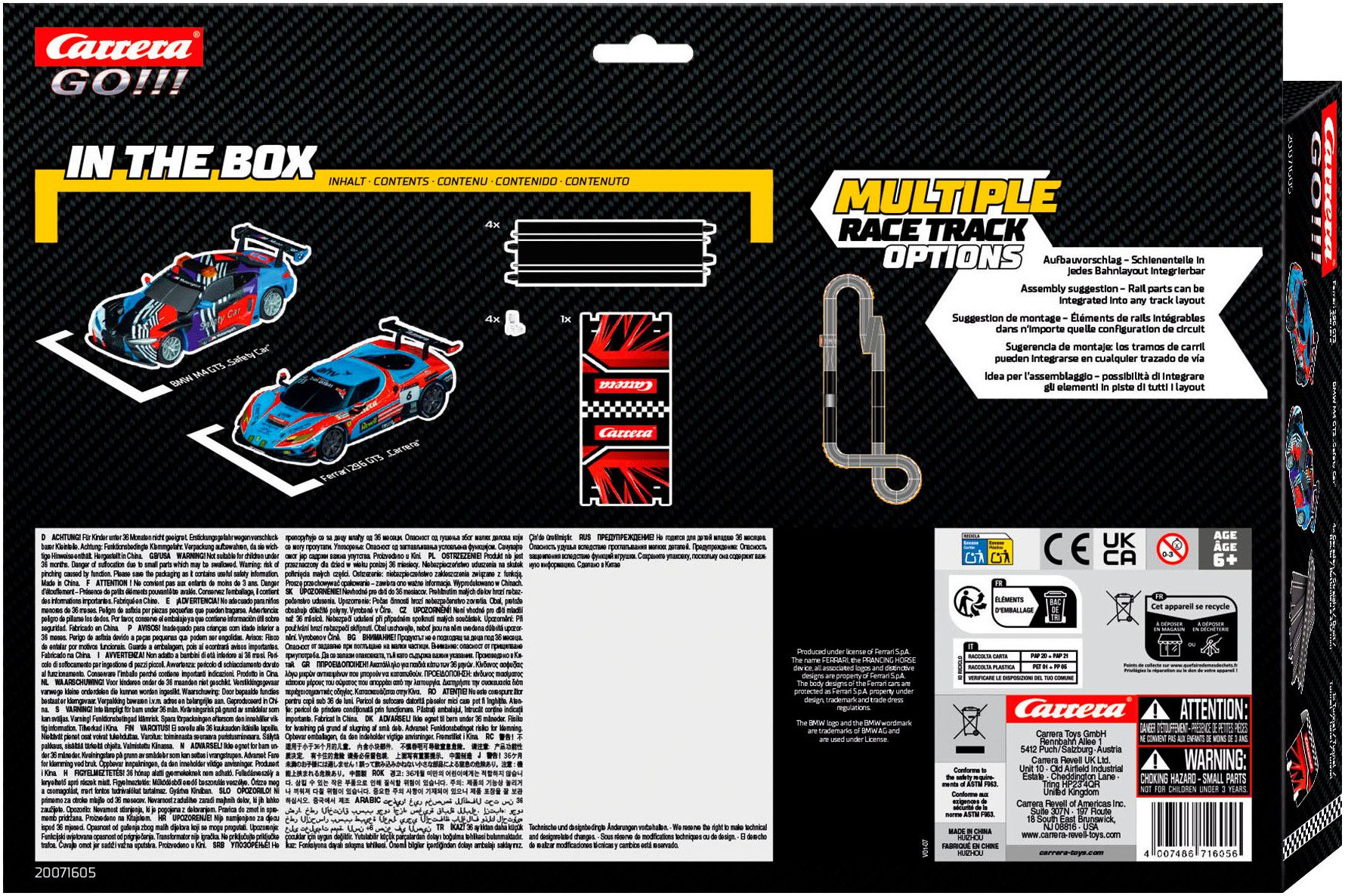 Carrera® Anschlussschiene Carrera GO!!! Extension Pack - GT Racer mit 2 Slot Car Fahrzeugen