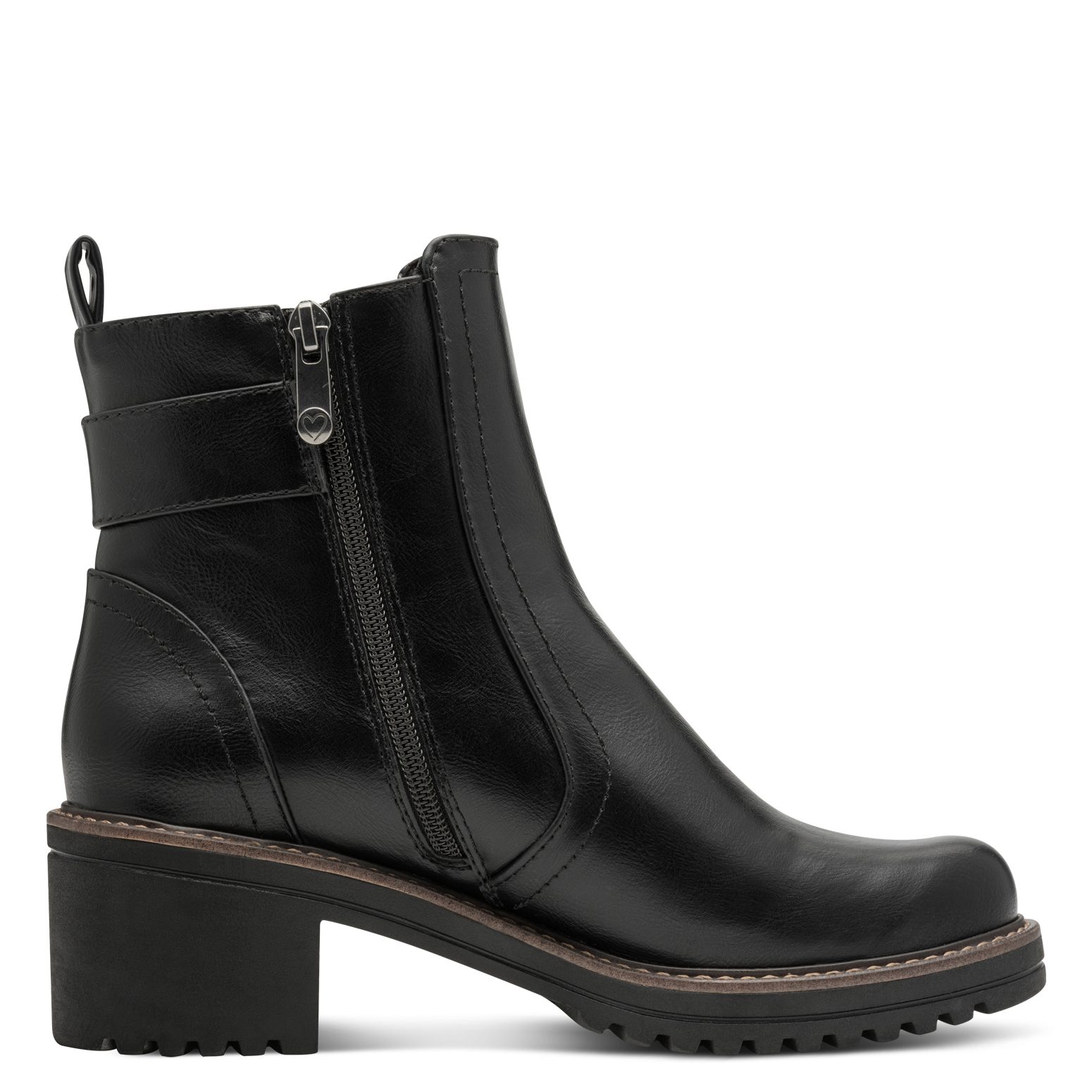 MARCO TOZZI Stiefelette Blockabstz, Herbstboots in veganer Verarbeitung