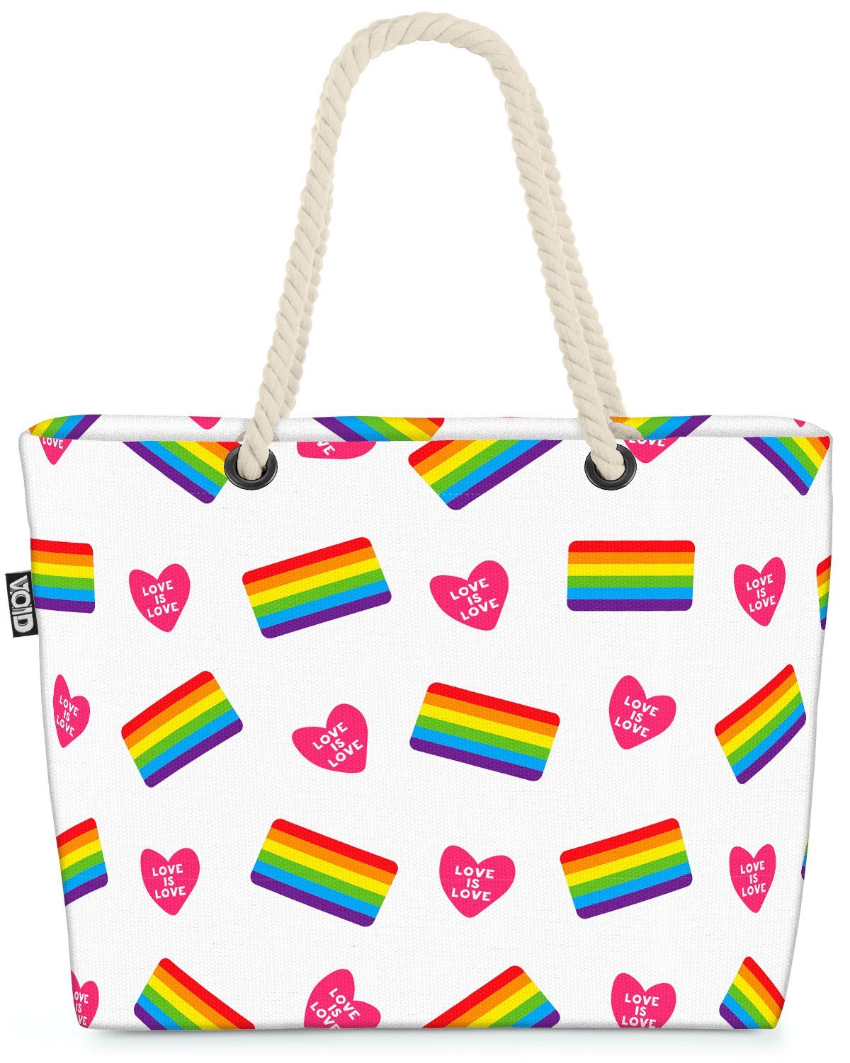 VOID Strandtasche (1-tlg), Pride Love is Love LGBTQ Gleichheit Partner Gay pride flag parade clu