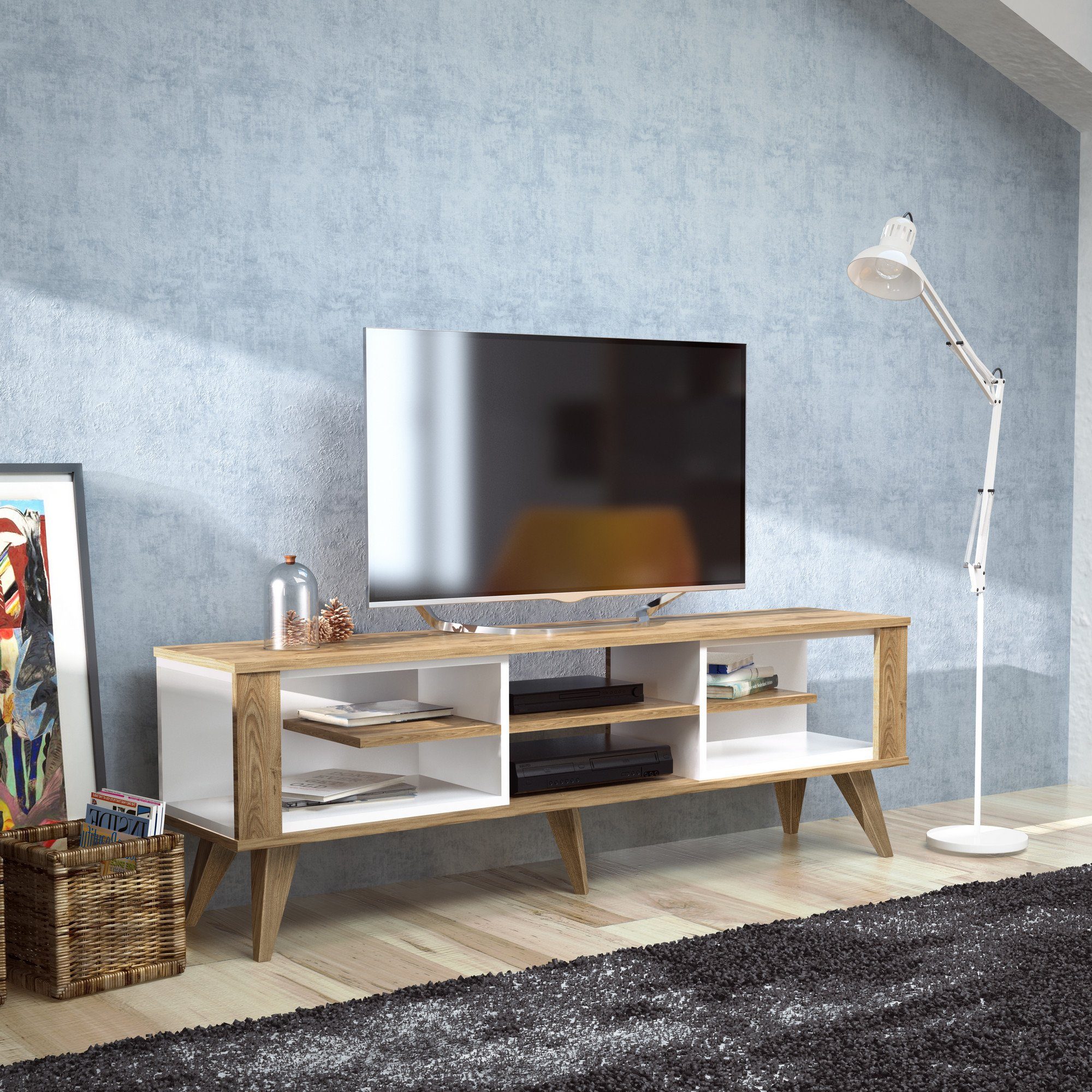 Skye Decor TV-Schrank Schränke, 52,5x160x35 cm, 100% Melaminbeschichtete Partikelplatte